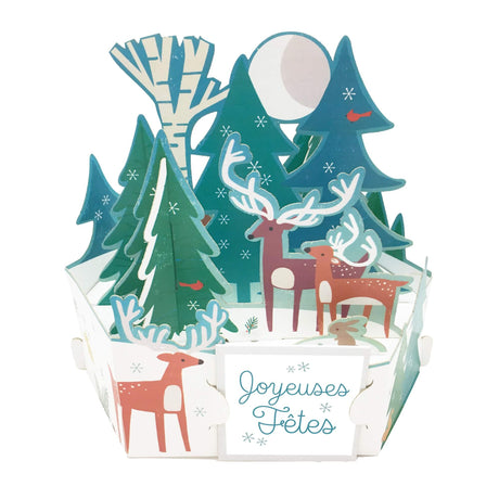 Carte de voeux Noël Pop up 3D - Rennes