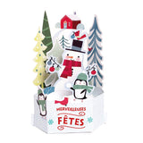 Carte de voeux Noël Pop up 3D - Bonhomme de neige