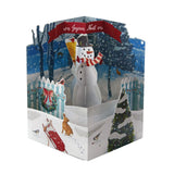 Carte de voeux Noël Pop up 3D - Paysage d'hiver