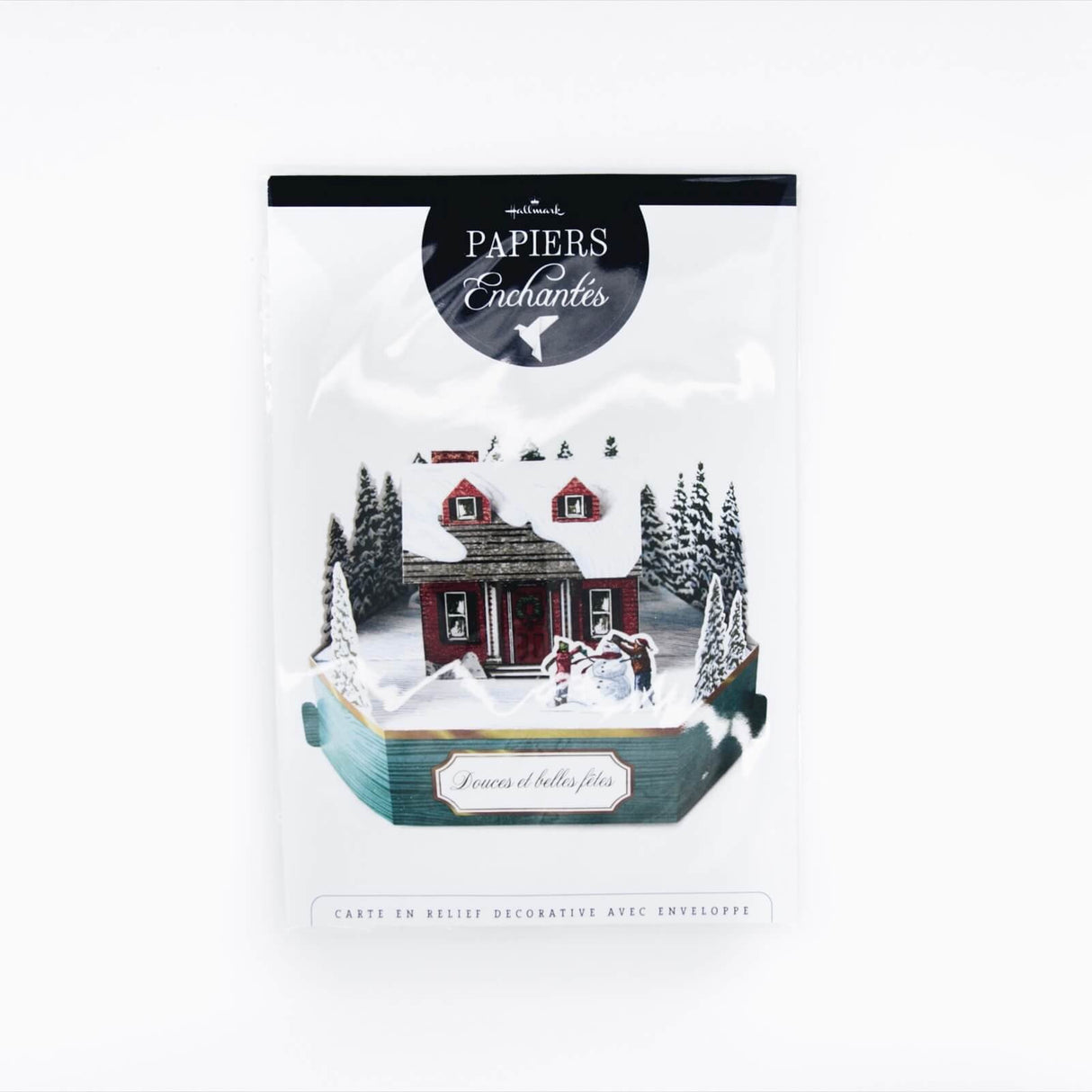 Carte de voeux Noël Pop up 3D - Neige