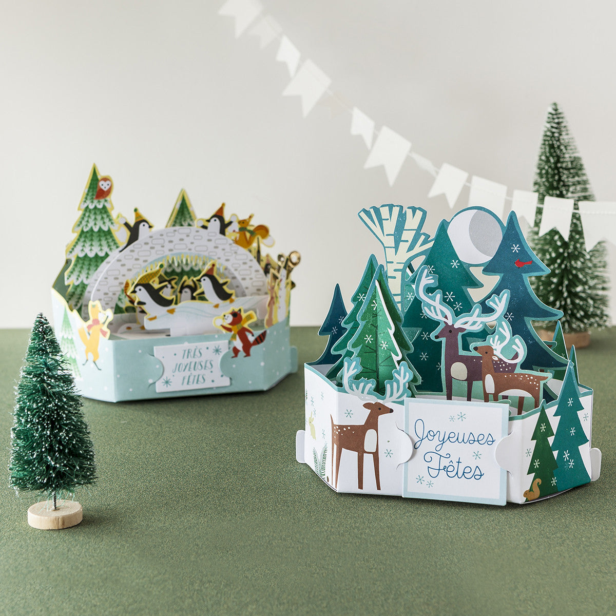 Carte de voeux Noël Pop up 3D - Ballade Noël