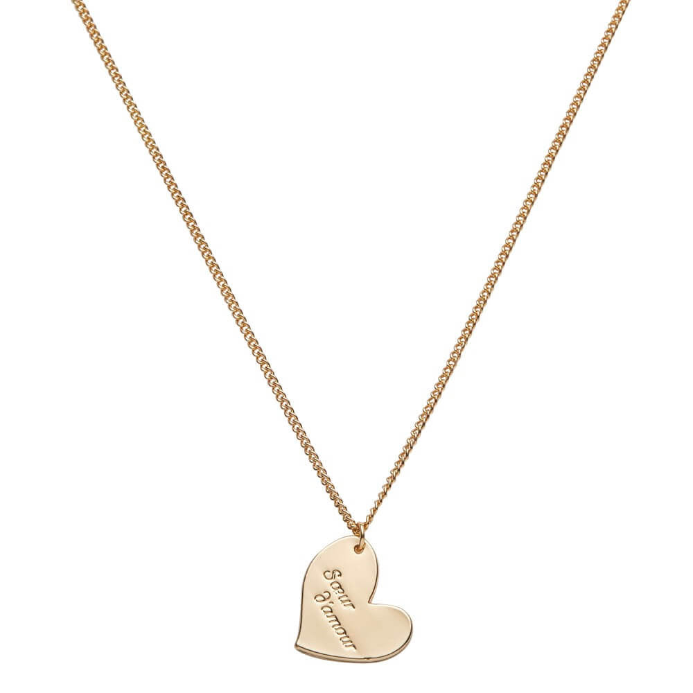 Collier Pastel Chic Coeur soeur d'amour