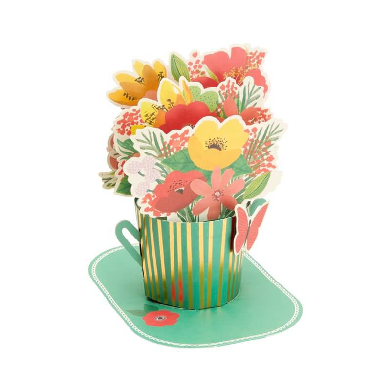 Tarjeta desplegable 3D - Ramo de flores