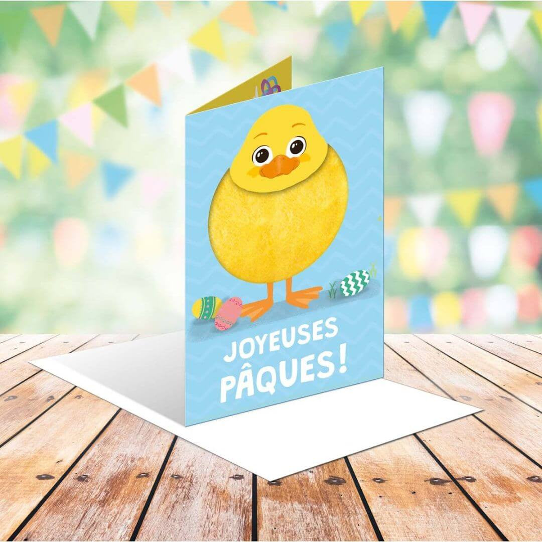 Tarjeta de Pascua - pollito suave