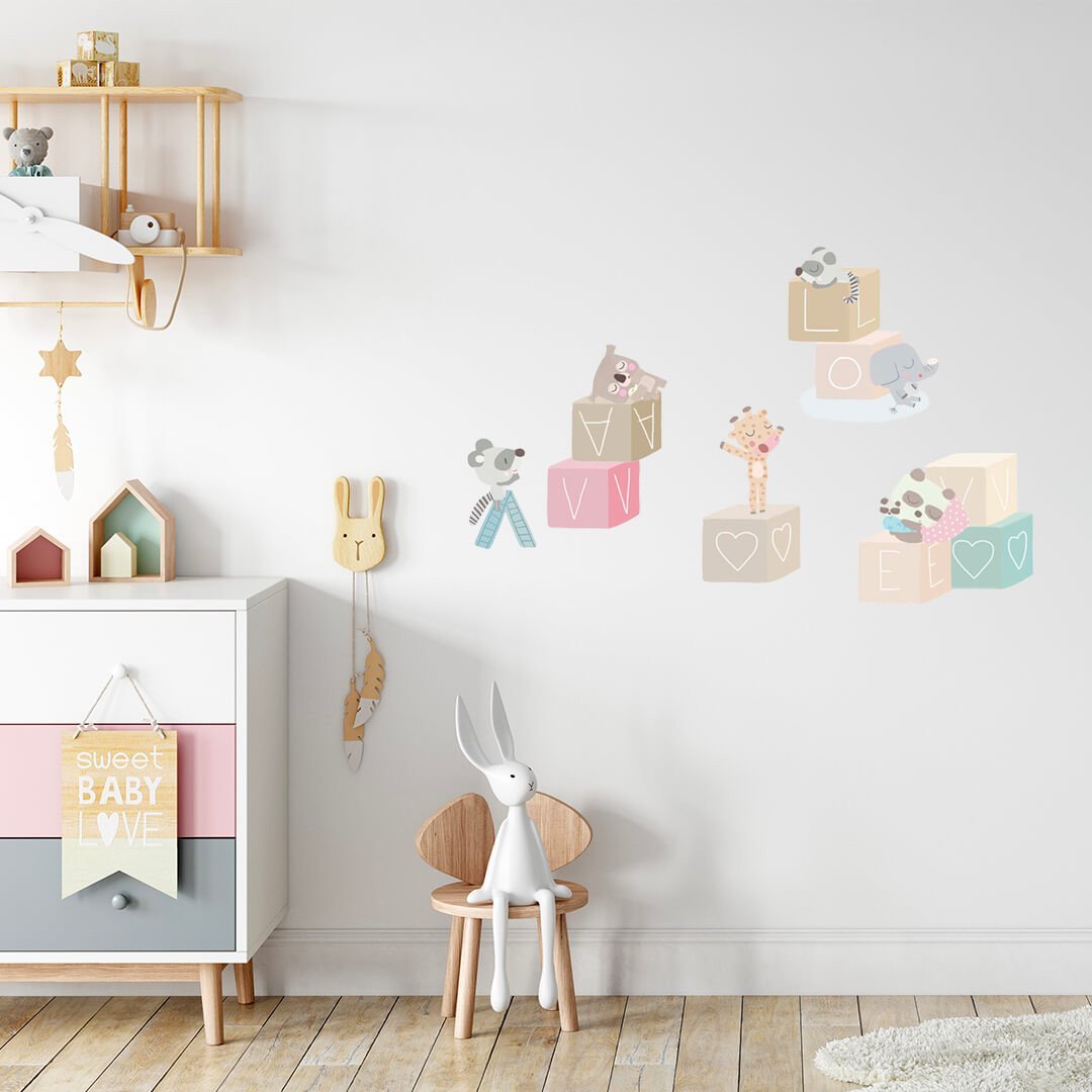 Sticker mural Cubes pour enfants