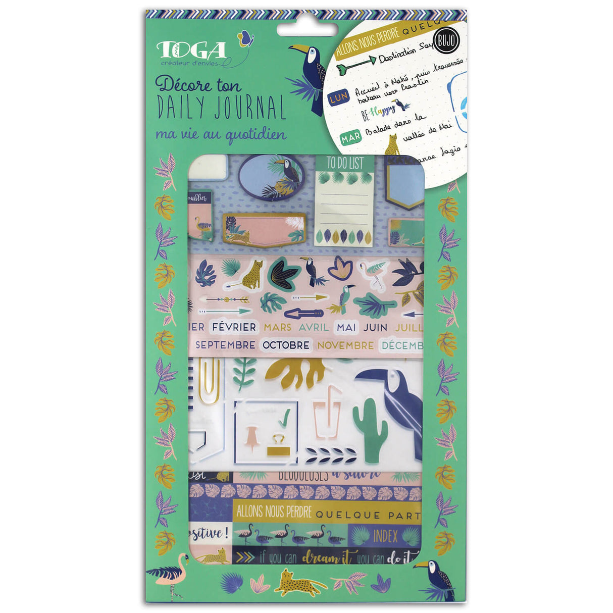 Set personnalisation Bullet journal Jungle