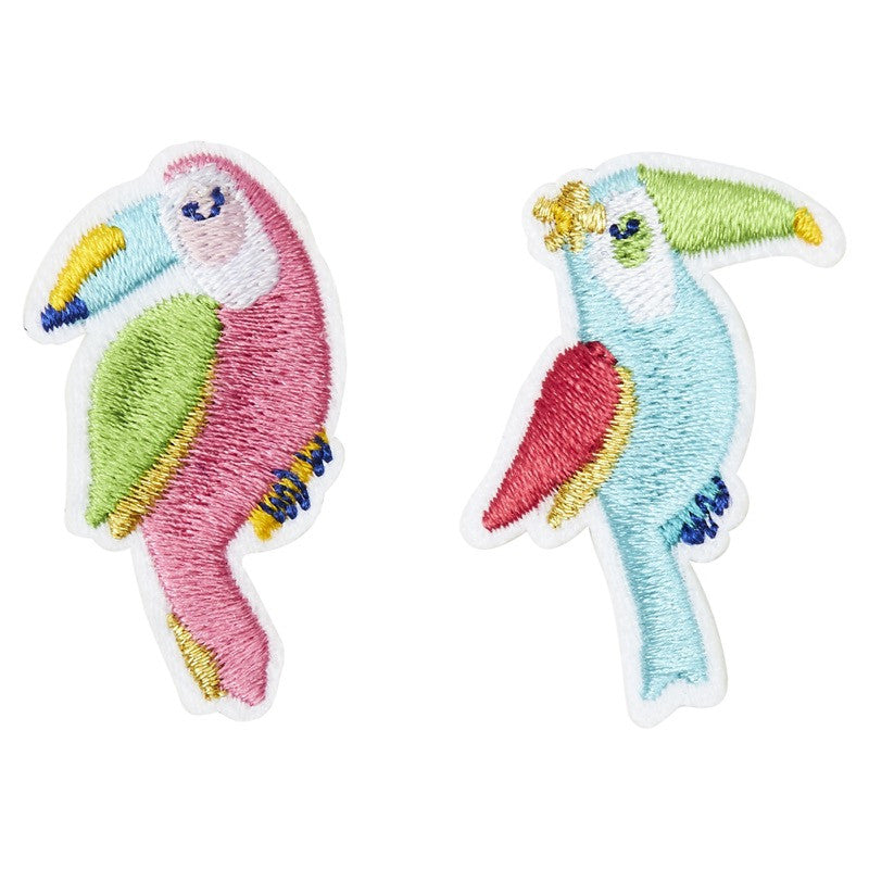 Broche brodée Duo toucans