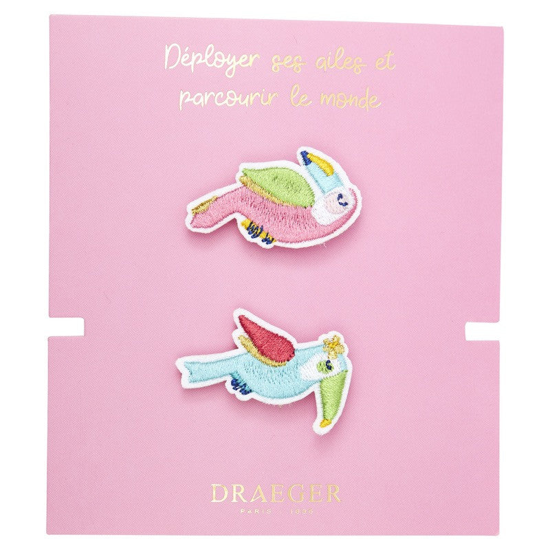 Broche brodée Duo toucans