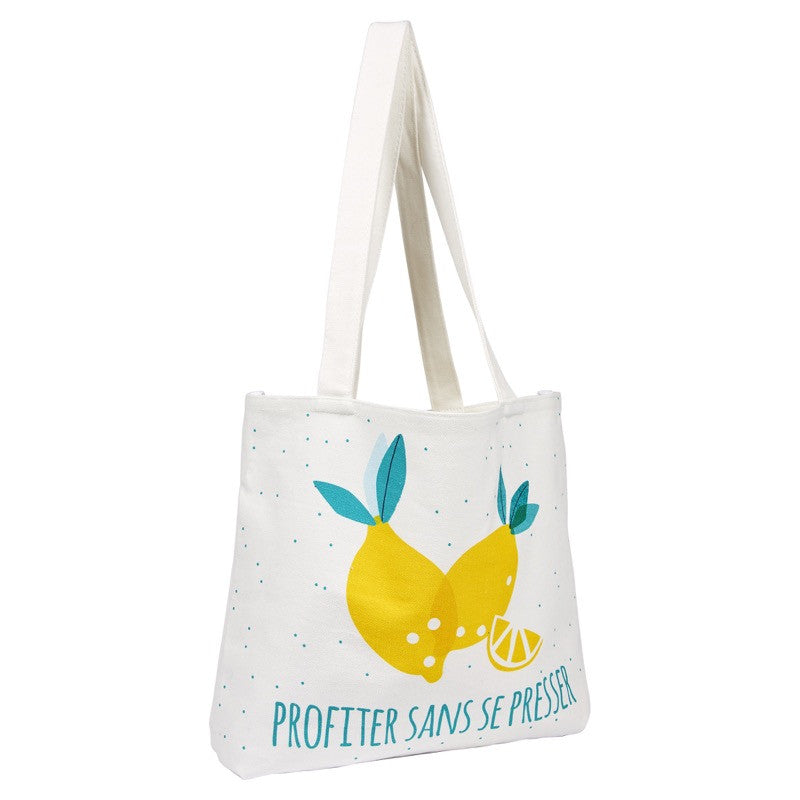 Tote bag coton Citrons