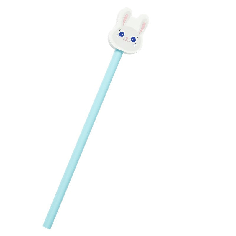 Rabbit pencil with eraser - Sky blue