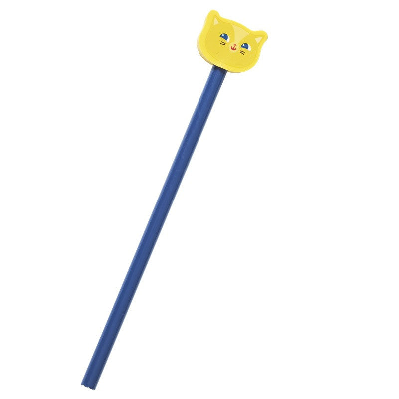 Pencil with eraser Cat - Blue