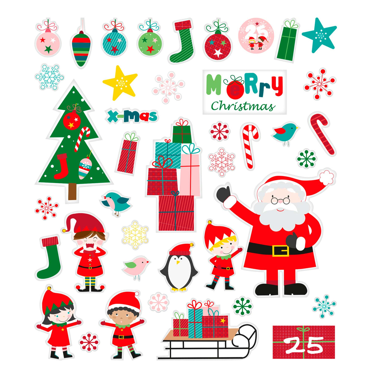 Stickers lutin du père Noël