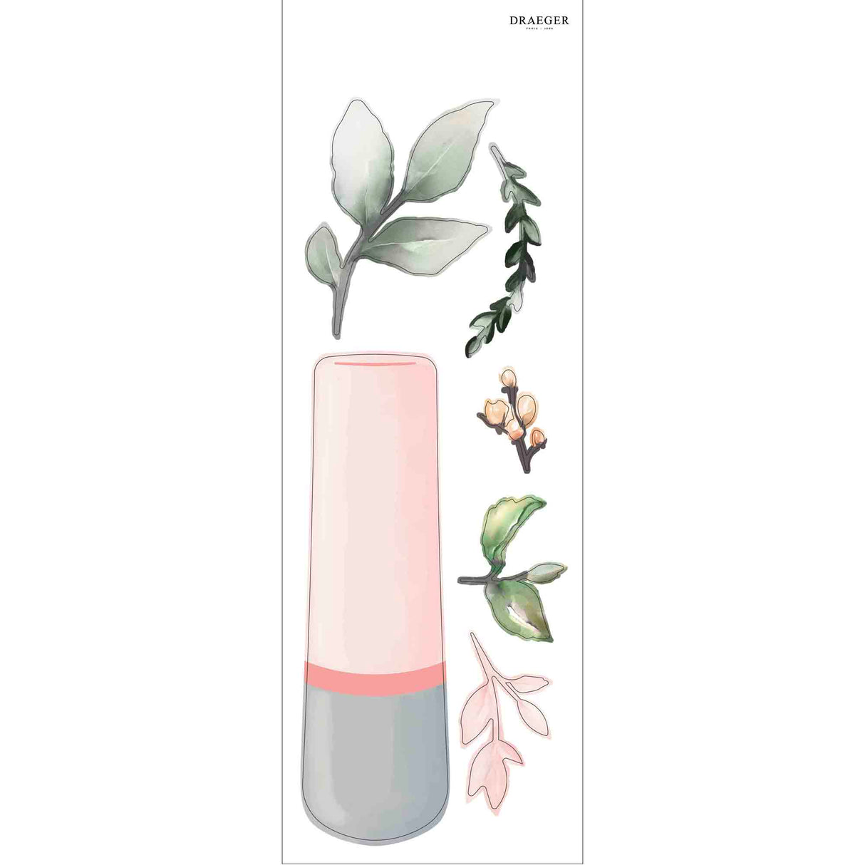 Sticker mural Grand vase et fleurs