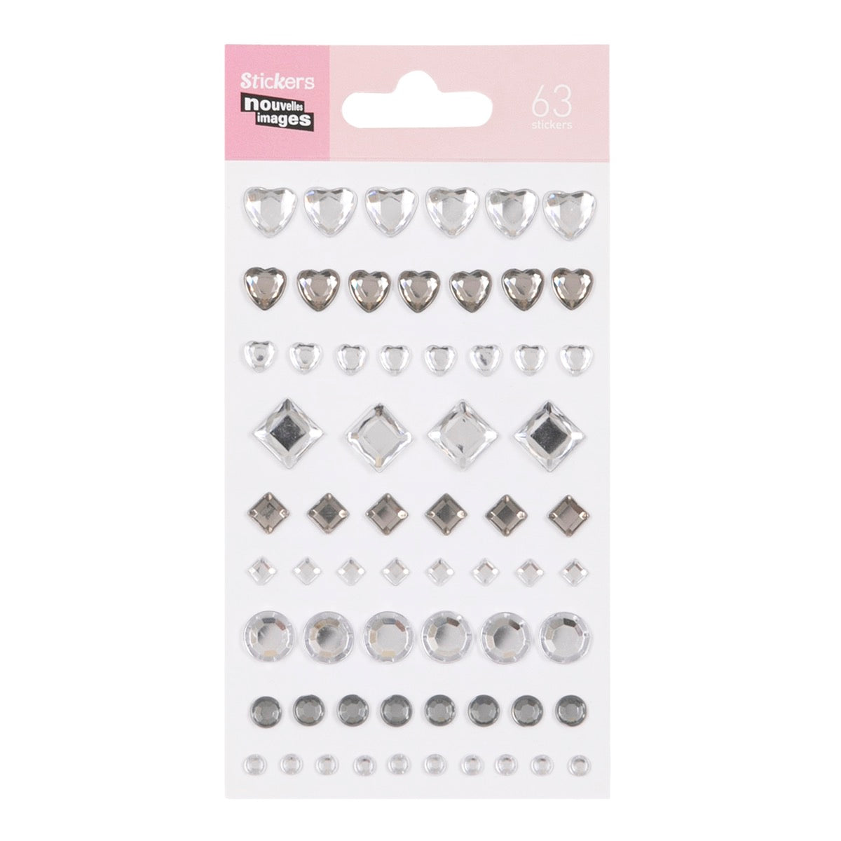 Stickers autocollants Strass argent