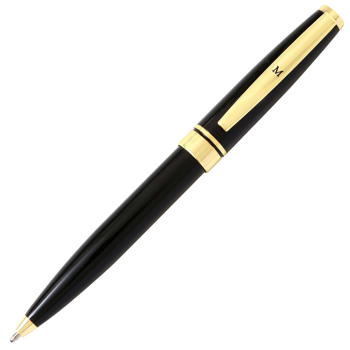 Stylo personnalisé initiale Black & Gold