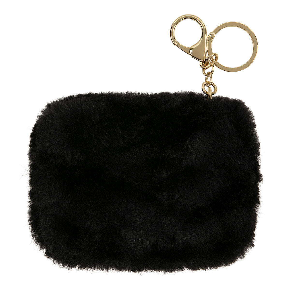 Porte-monnaie peluche noir