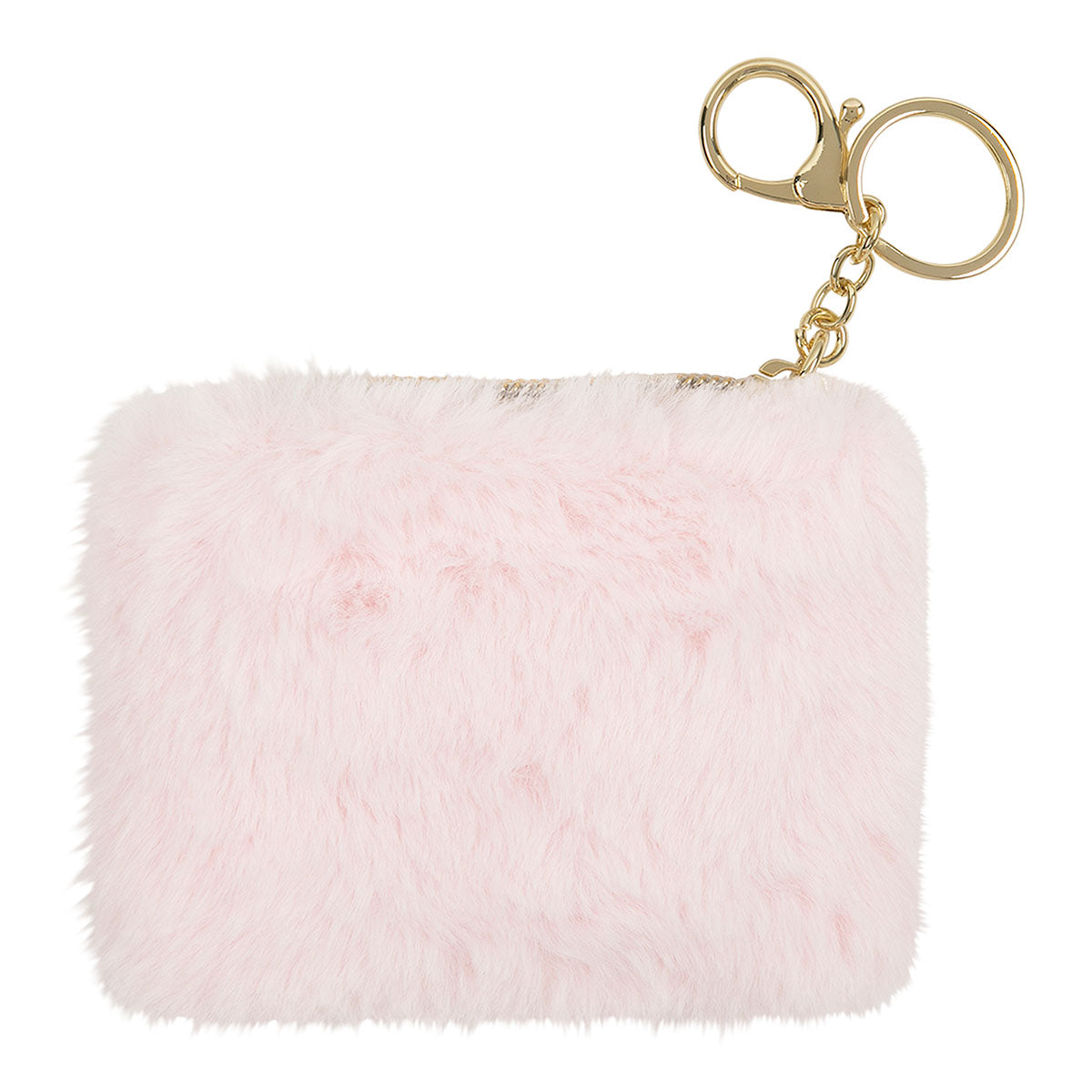 Porte-monnaie peluche rose