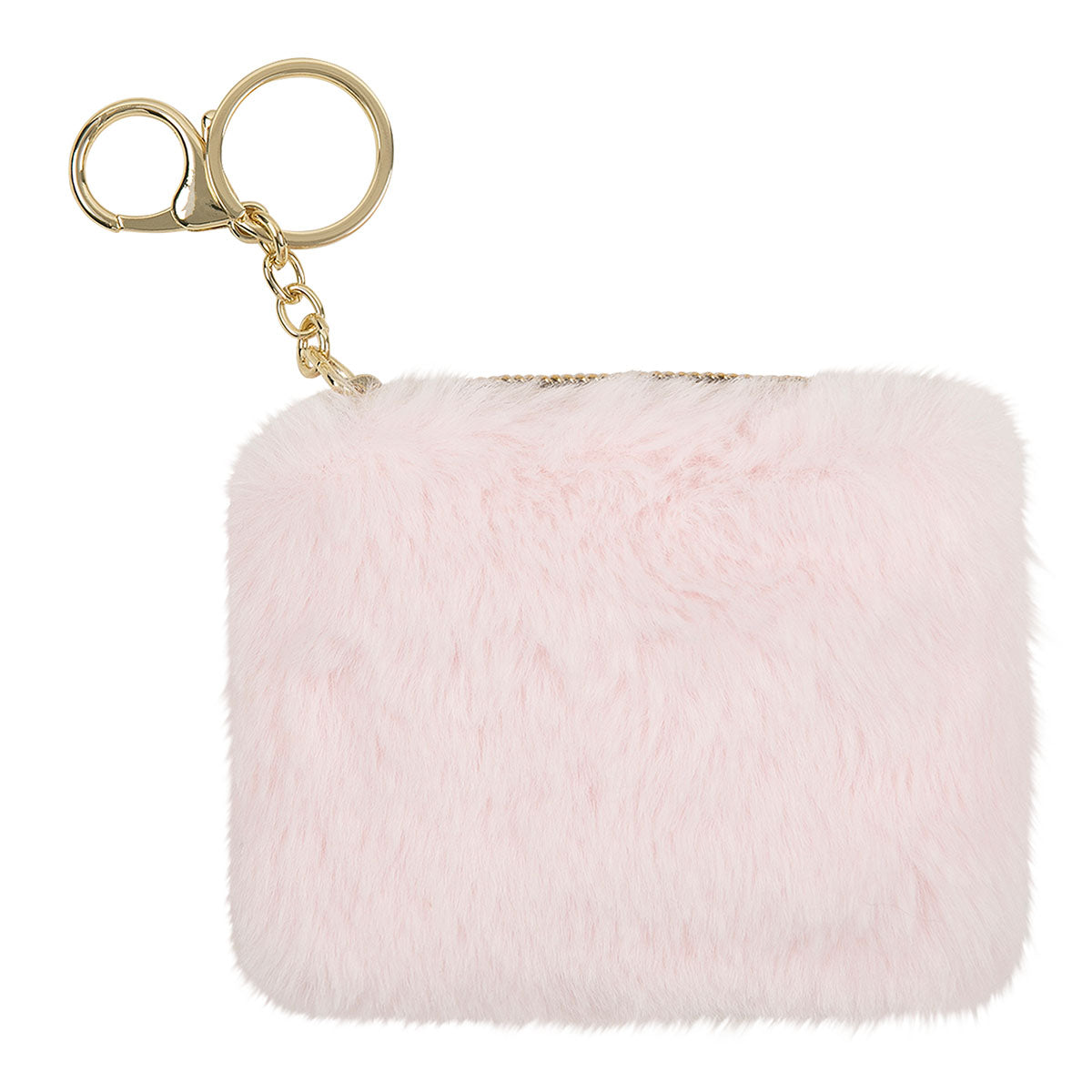 Porte-monnaie peluche rose