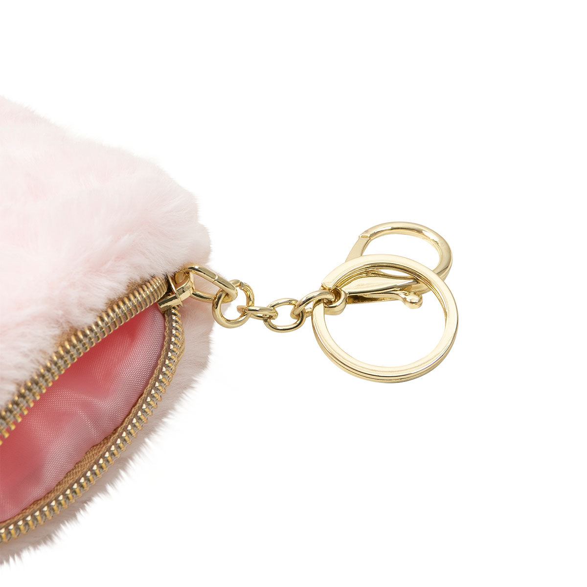 Porte-monnaie peluche rose