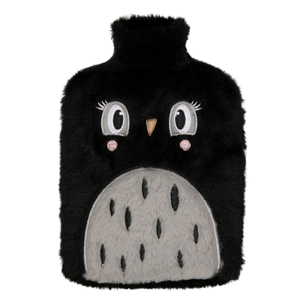 Bouillotte peluche Chouette noire