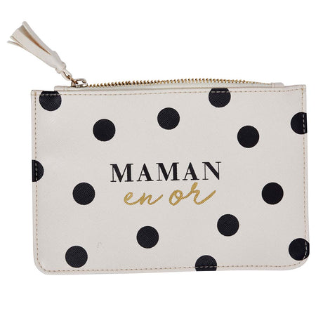 Lot Pochette & Miroir Maman en Or