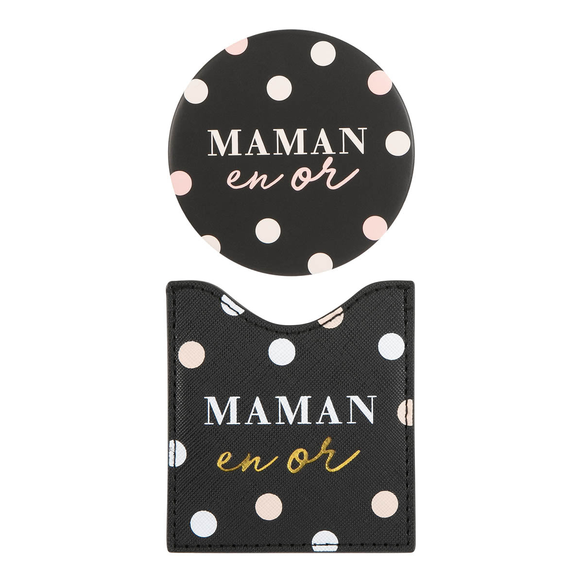 Miroir Maman en or