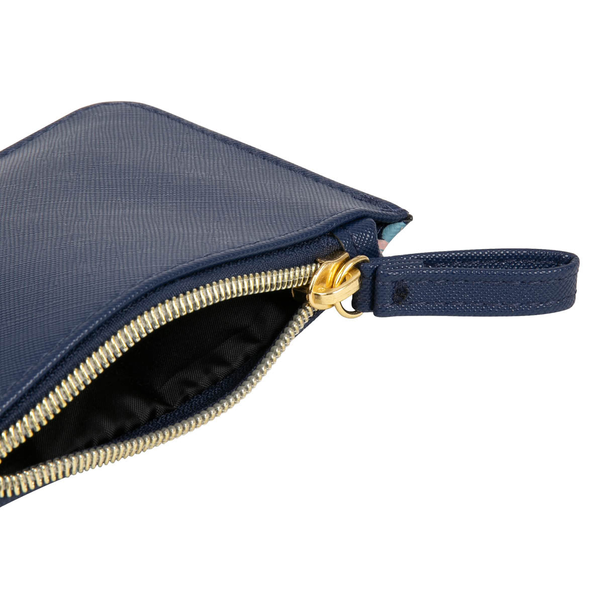 Petite pochette Feuilles bleues