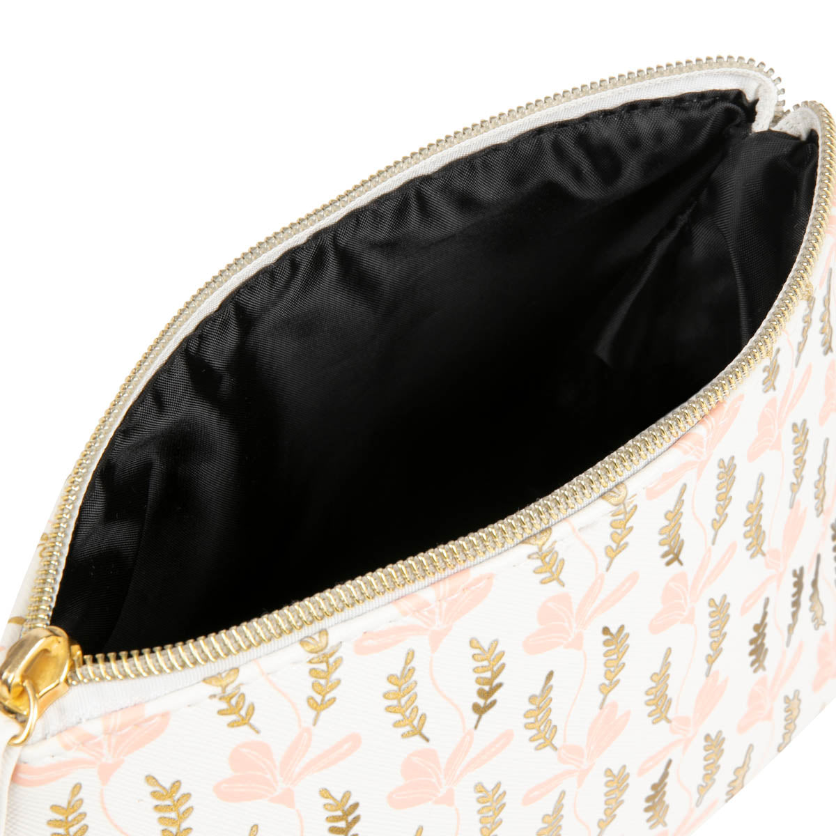 Grande pochette Feuilles roses