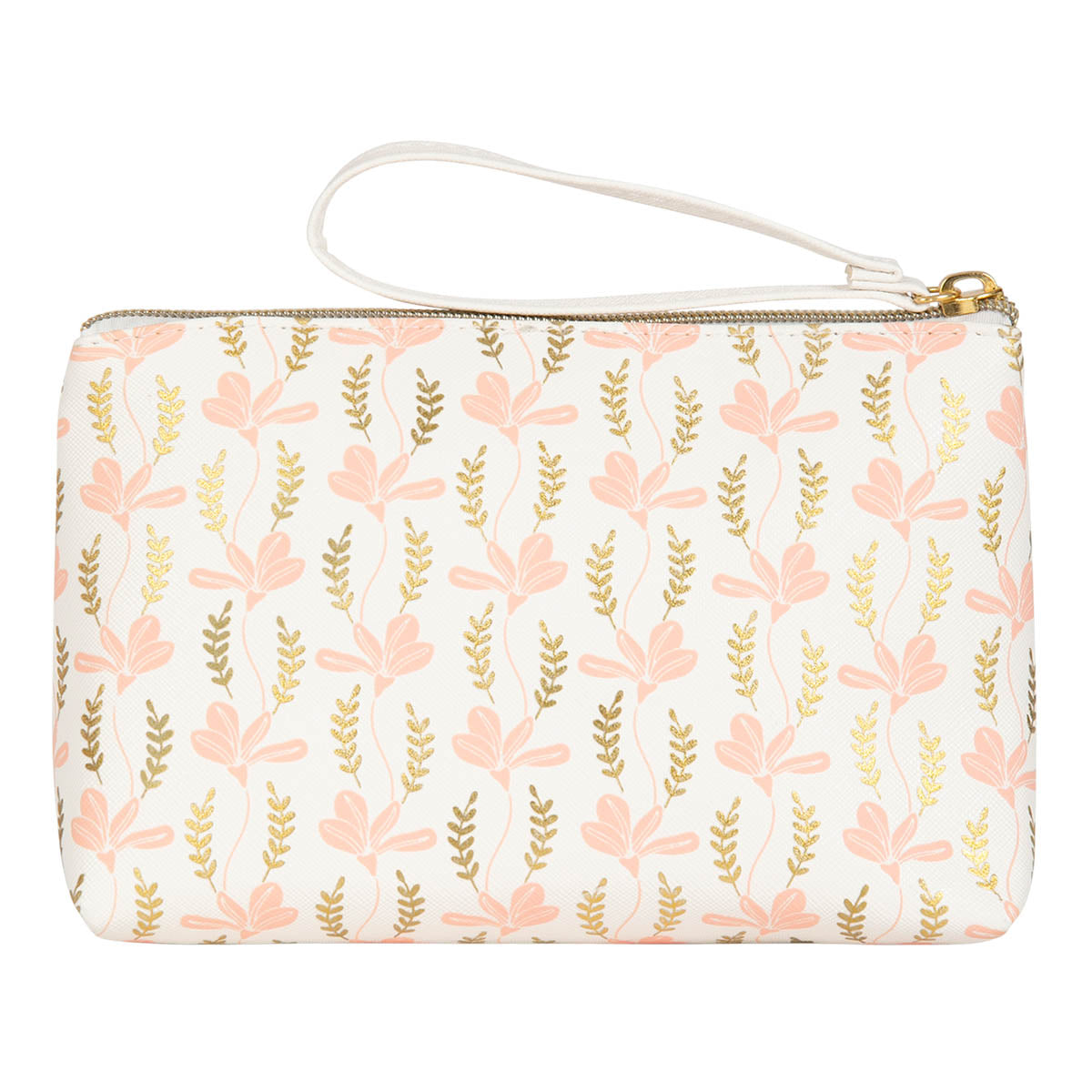 Grande pochette Feuilles roses