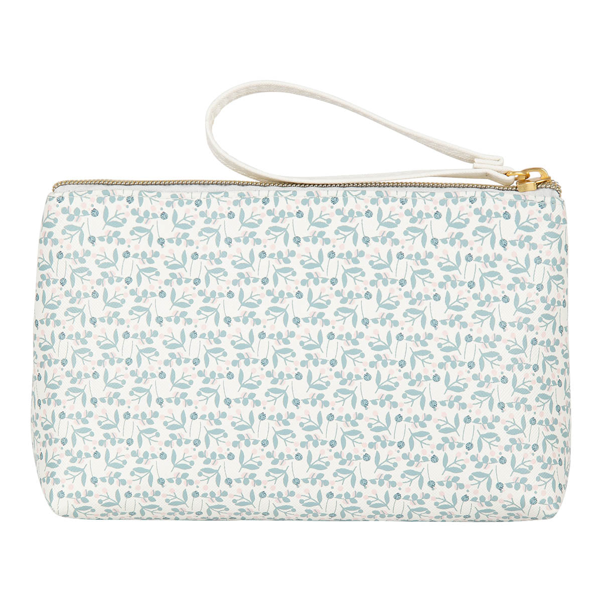 Grande pochette Feuilles bleues