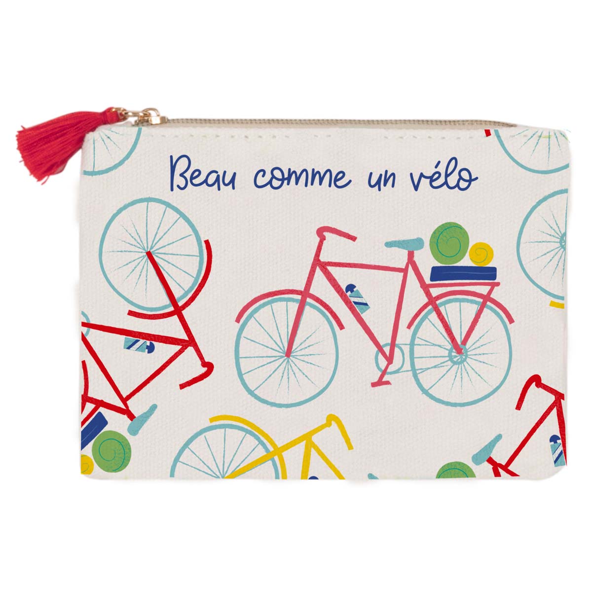 Porte-monnaie imprimé vélo