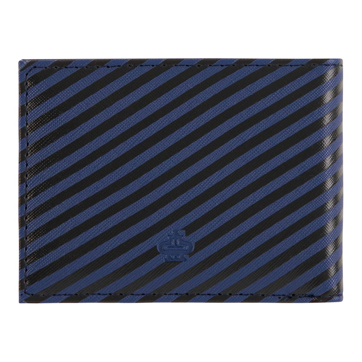 Portefeuille homme - rayures bleu marine et noires