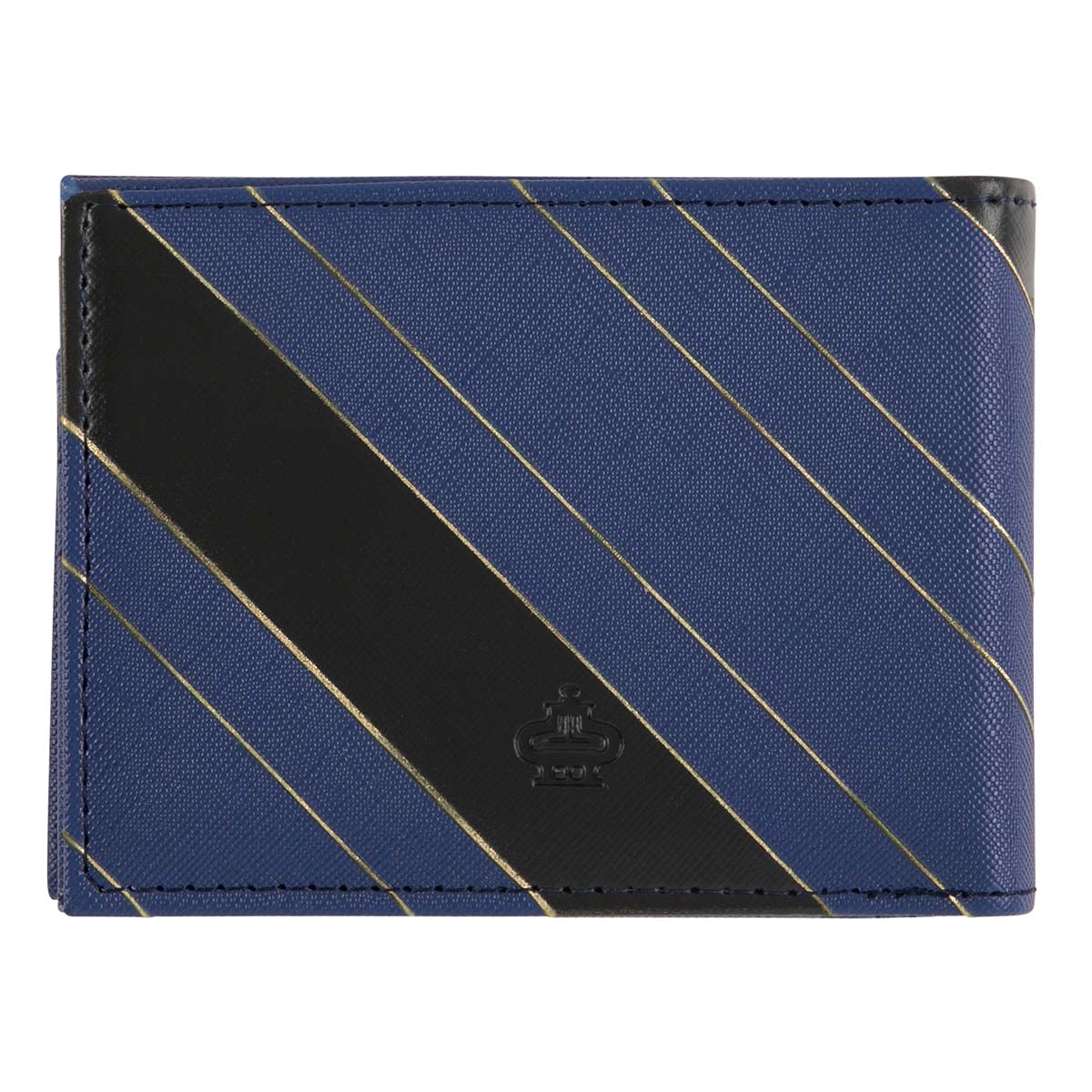 Portefeuille homme - bandes bleu marine et noires