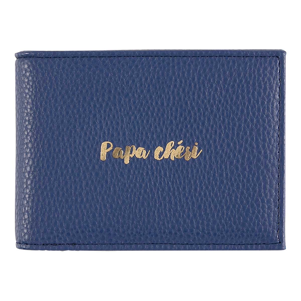 Portefeuille homme - Papa chéri - bleu marine