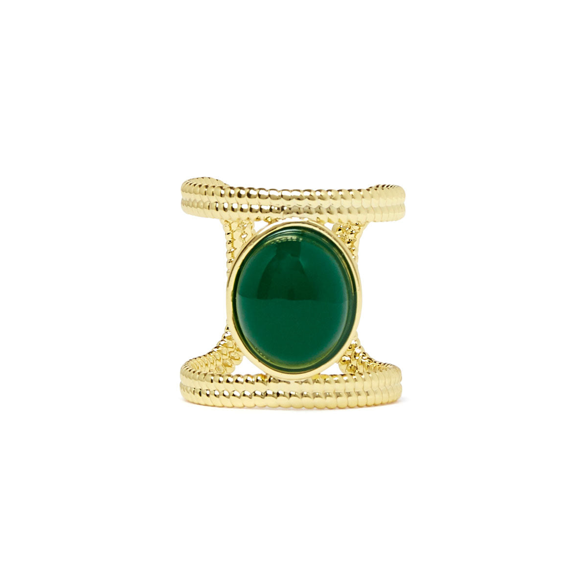 Bague pierre verte