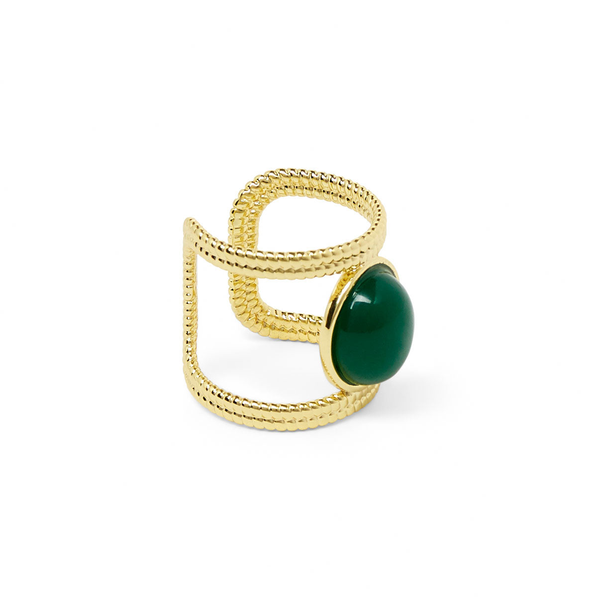 Bague pierre verte