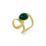 Bague pierre verte