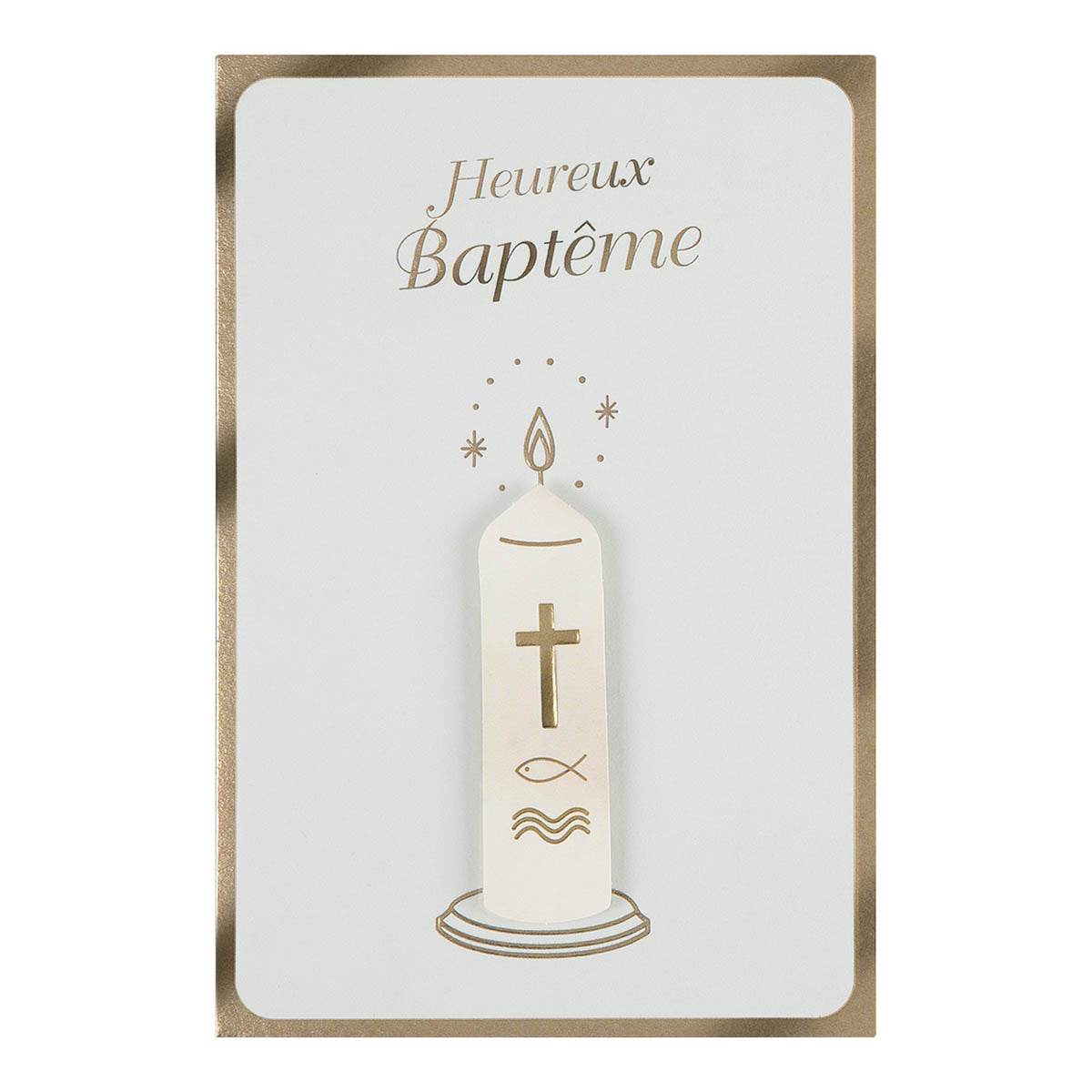 Carte baptême Bougie