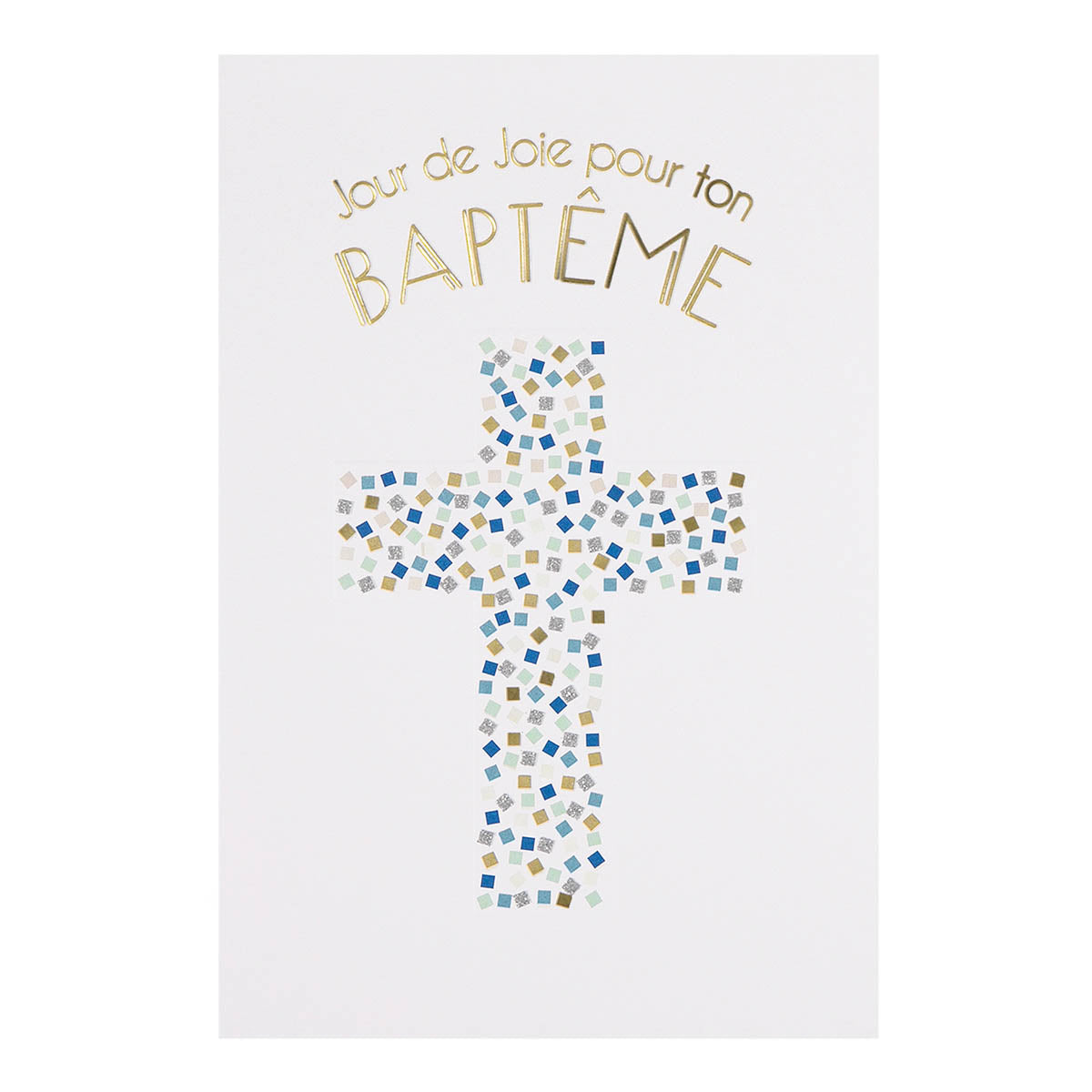 Carte baptême Croix