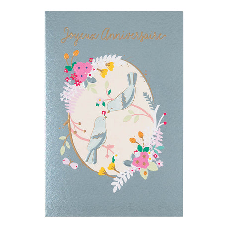 Carte anniversaire de mariage Oiseaux