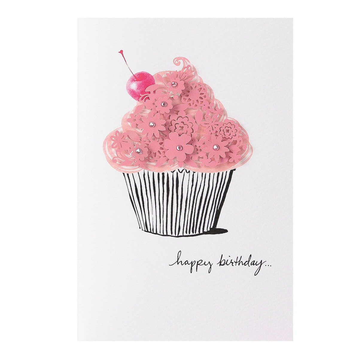 Carte anniversaire Cupcake et délices