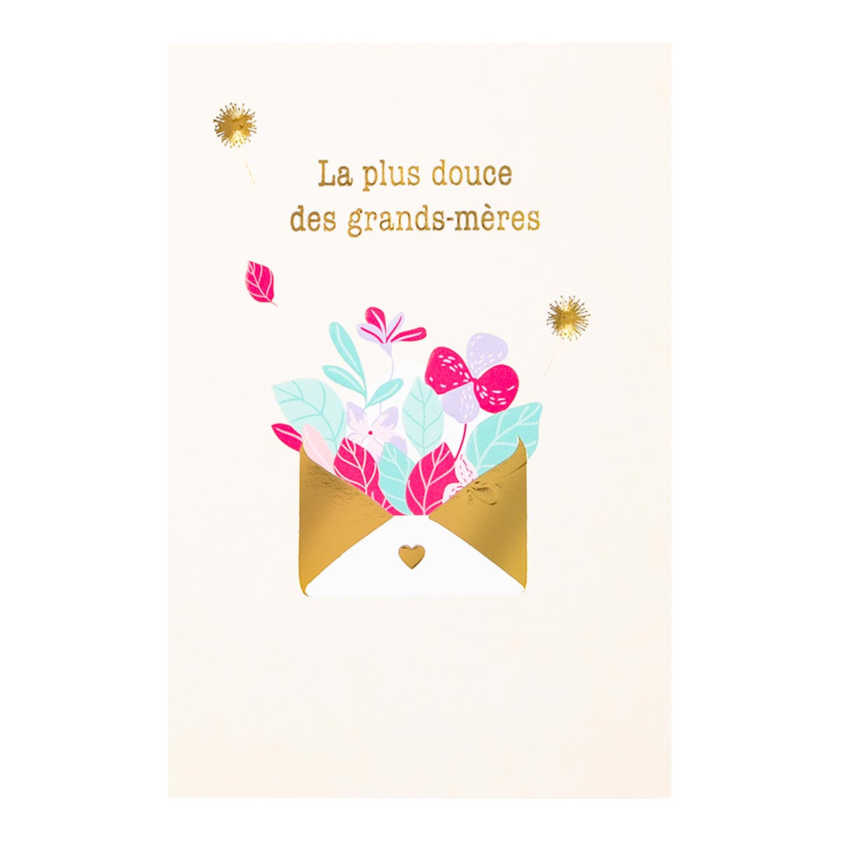 Carte fête des grands-mères - Enveloppe fleurs