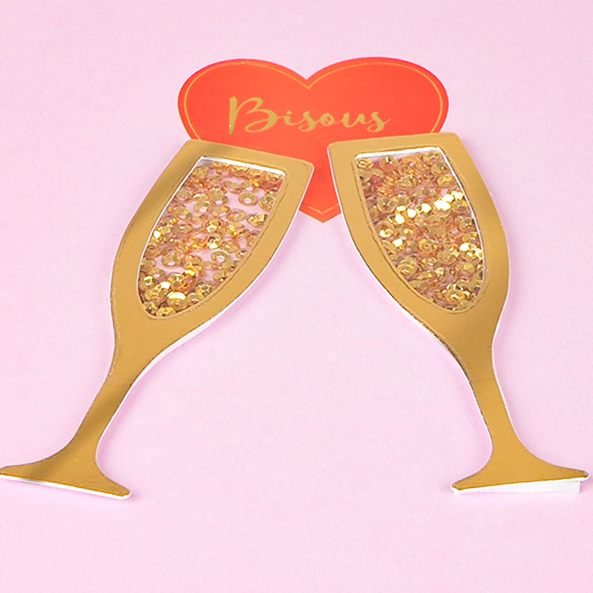 Carte Saint-Valentin - Coupes de champagne