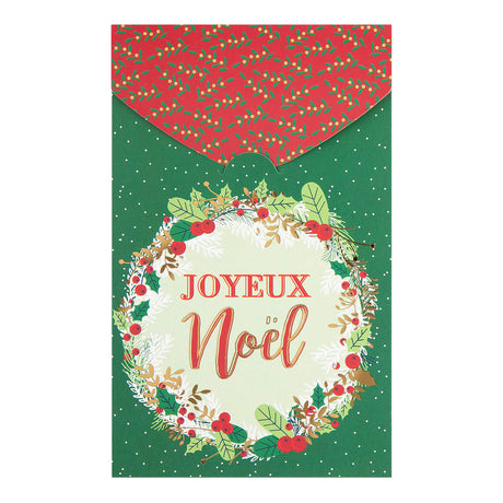 Carte de vœux Surprise Couronne Noël