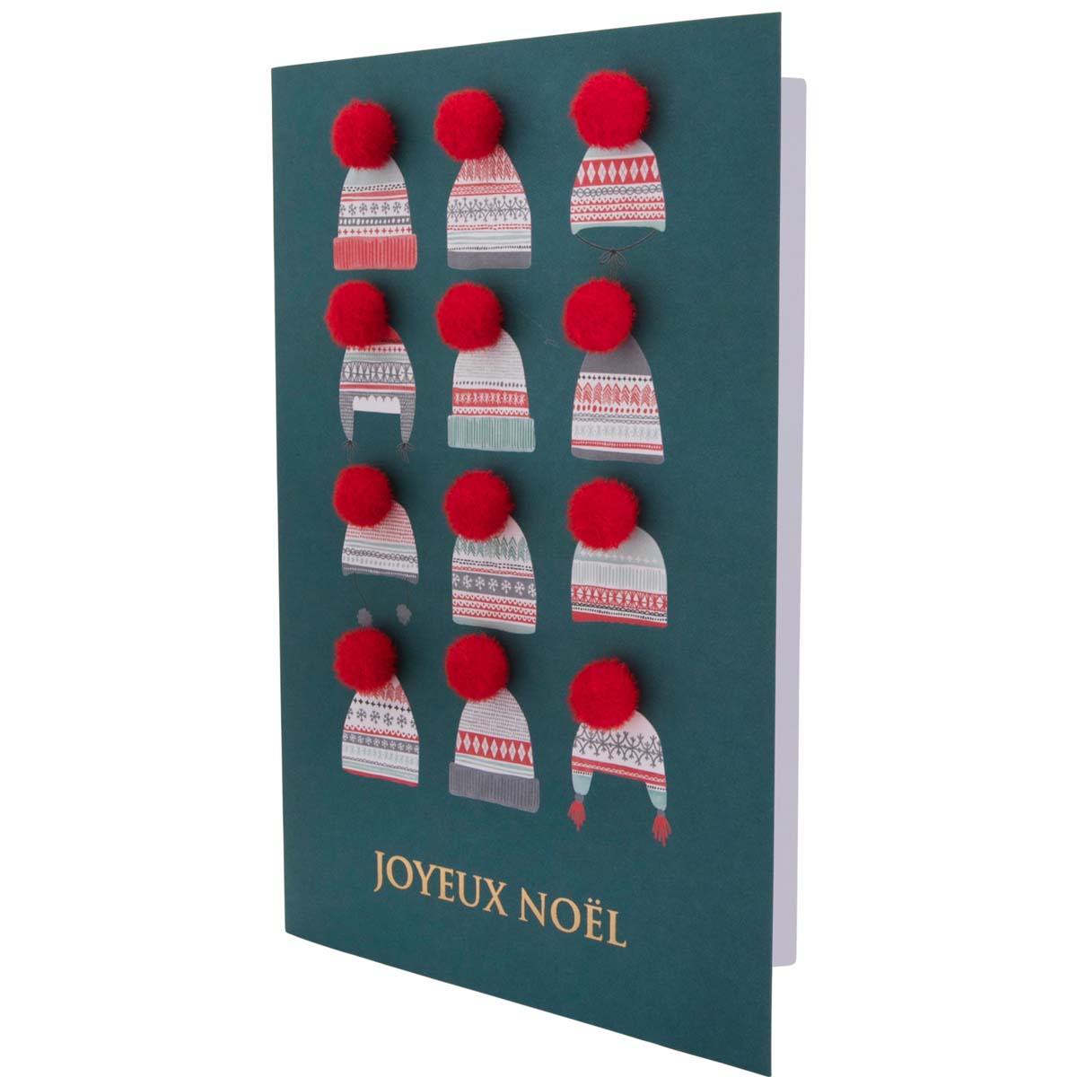 Carte Joyeux Noël pompons