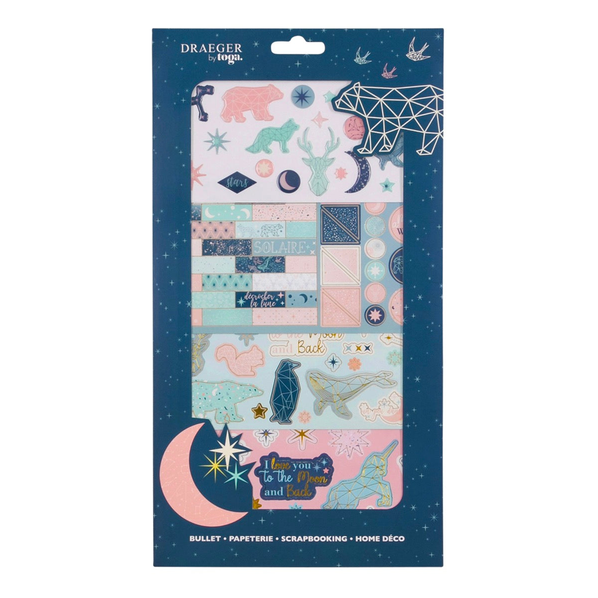 Kit stickers autocollants et die cuts Constellations